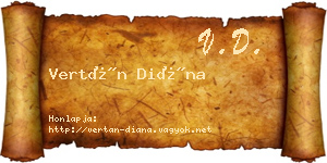 Vertán Diána névjegykártya