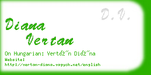 diana vertan business card